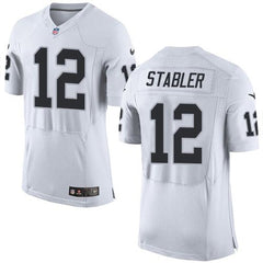 Raiders #12 Kenny Stabler White Men's Stitched NFL New Elite Jersey 