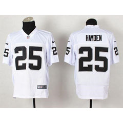 Raiders #25 D.J. Hayden White Men's Stitched NFL Elite Jersey 