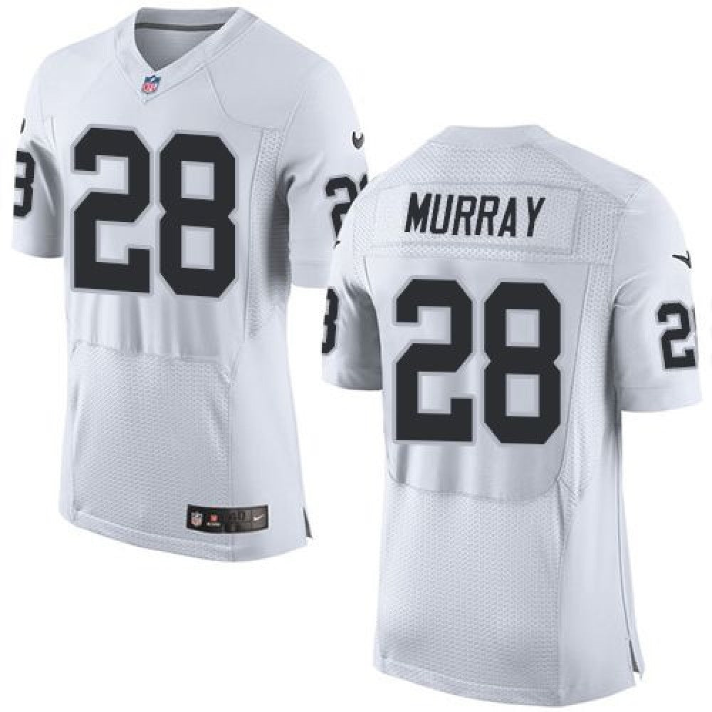 Raiders #28 Latavius Murray White Men's Stitched NFL Elite Jersey 
