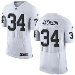 Raiders #34 Bo Jackson White Men's Stitched NFL New Elite Jersey 