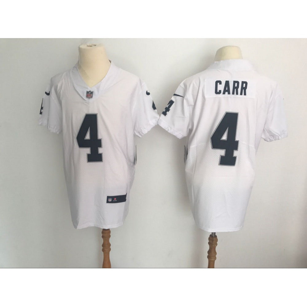 Men's Oakland Raiders #4 Derek Carr White Vapor Untouchable Elite Stitched NFL Jersey 