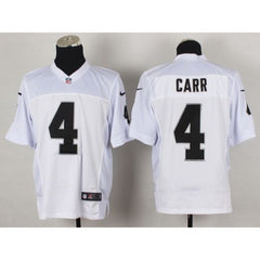 Raiders #4 Derek Carr White Men's Stitched NFL Elite Jersey 