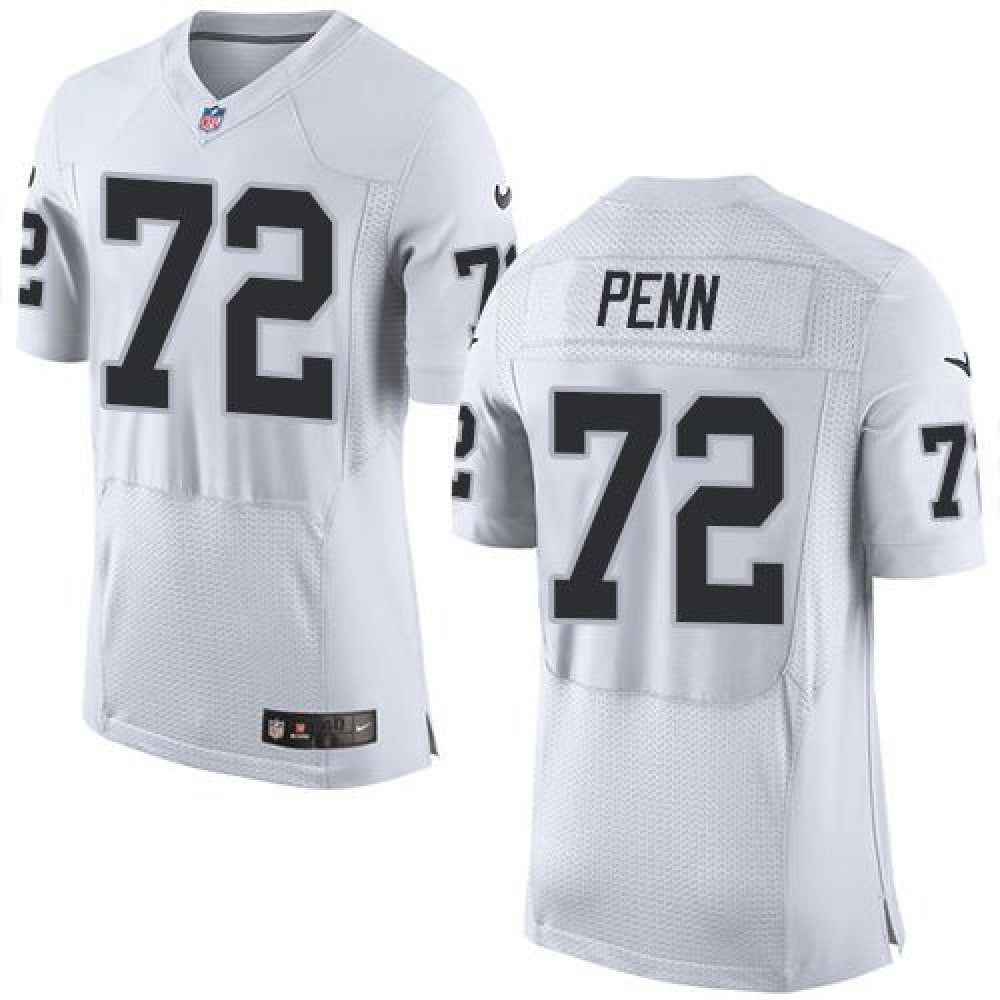 Raiders #72 Donald Penn White Men's Stitched NFL New Elite Jersey 