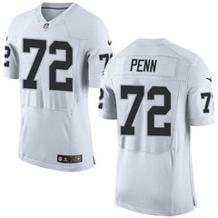 Raiders #72 Donald Penn White Men's Stitched NFL New Elite Jersey 