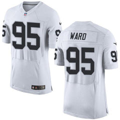 Raiders #95 Jihad Ward White Men's Stitched NFL New Elite Jersey 