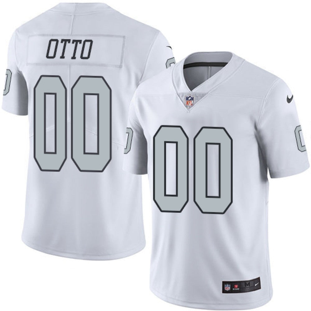 Raiders #00 Jim Otto White Men's Stitched NFL Limited Rush Jersey 