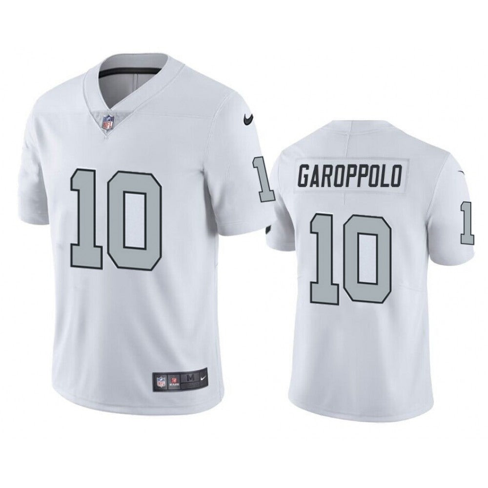Men's Las Vegas Raiders #10 Jimmy Garoppolo White Color Rush Limited Stitched Football Jersey 