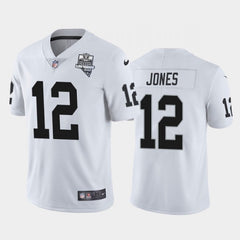 Men's Las Vegas Raiders #12 Zay Jones White 2020 Inaugural Season Vapor Limited Stitched Jersey 