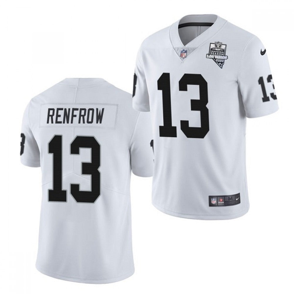 Men's Las Vegas Raiders #13 Hunter Renfrow White 2020 Inaugural Season Vapor Limited Stitched Jersey 