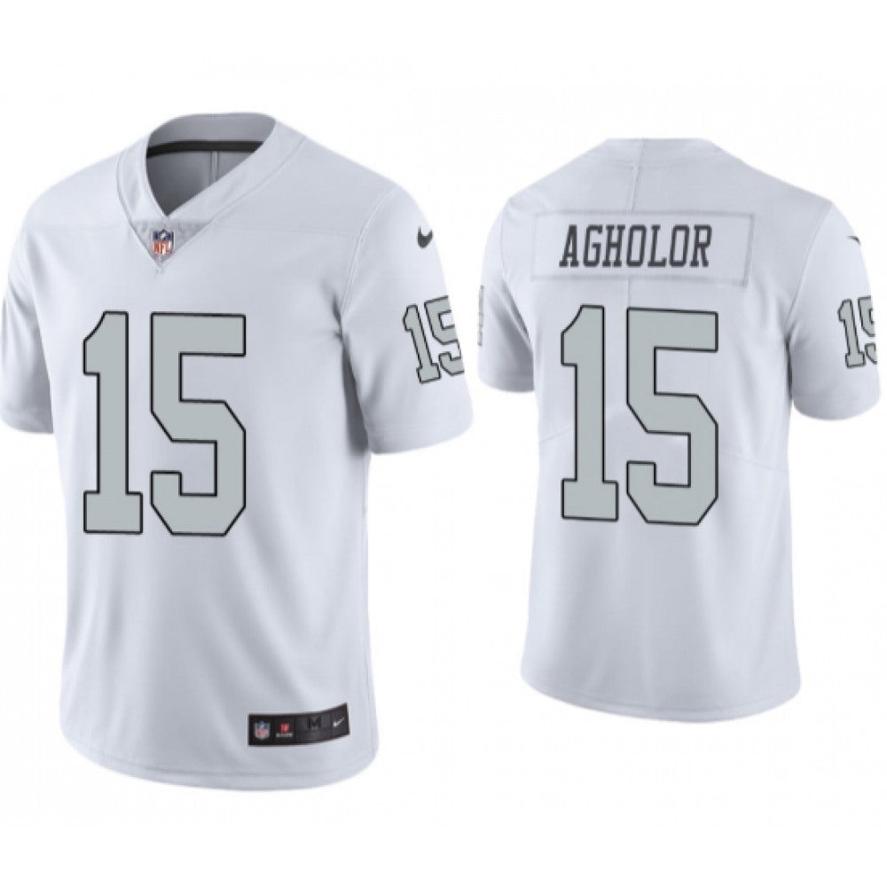 Men's Las Vegas Raiders #15 Nelson Agholor White Color Rush Limited Stitched Jersey 
