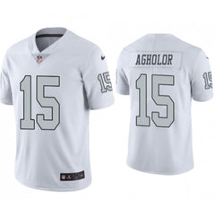 Men's Las Vegas Raiders #15 Nelson Agholor White Color Rush Limited Stitched Jersey 