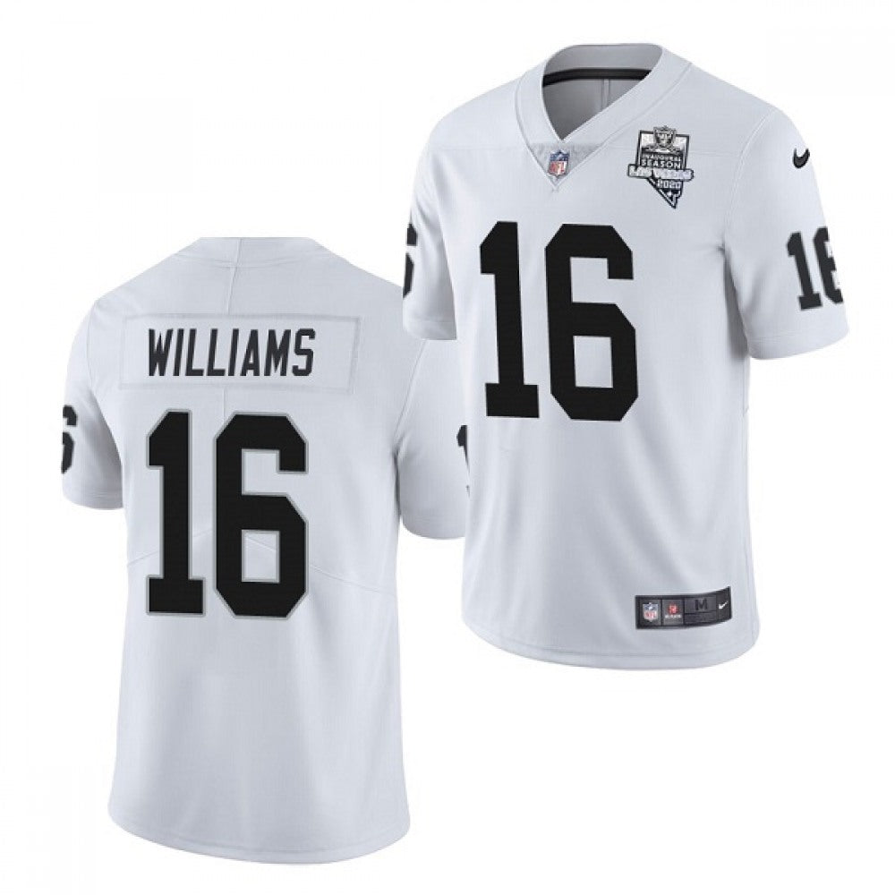 Men's Las Vegas Raiders #16 Tyrell Williams White 2020 Inaugural Season Vapor Limited Stitched Jersey 