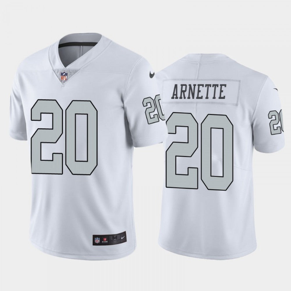 Men's Las Vegas Raiders #20 Damon Arnette White Color Rush Limited Stitched Jersey 