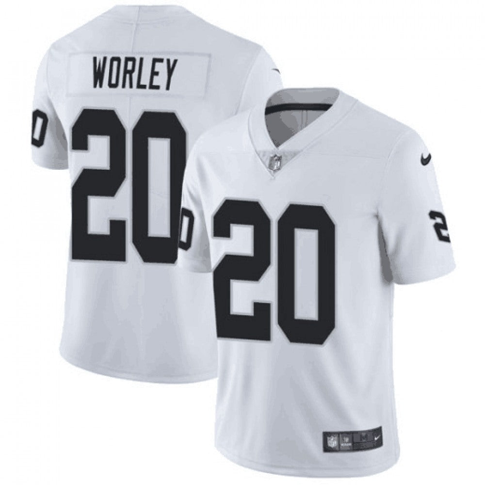 Men's Oakland Raiders #20 Daryl Worley White Vapor Untouchable Limited Stitched NFL Jersey 