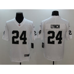 Men's Oakland Raiders #24 Marshawn Lynch White Vapor Untouchable Limited Stitched NFL Jersey 