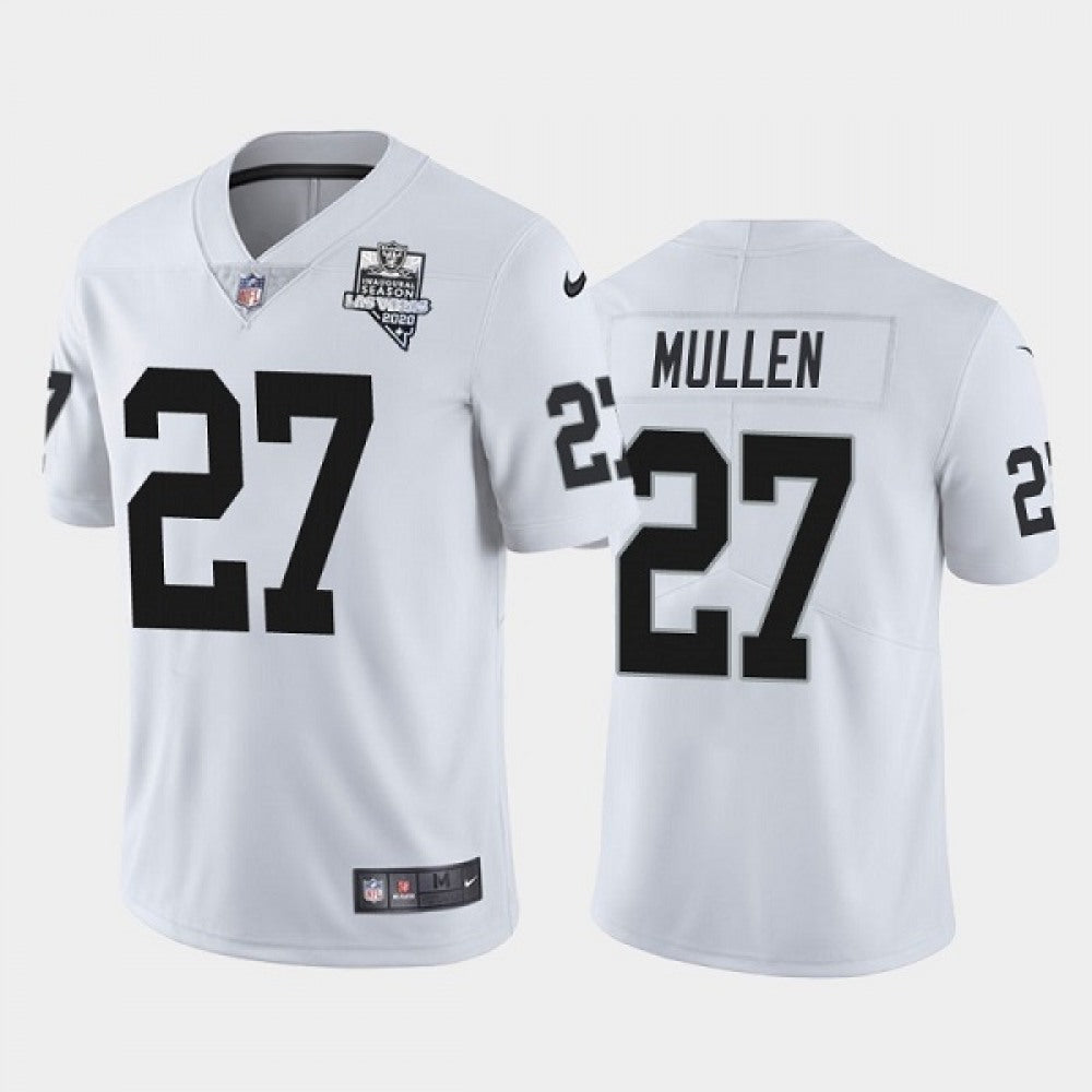 Men's Las Vegas Raiders #27 Trayvon Mullen White 2020 Inaugural Season Vapor Limited Stitched Jersey 