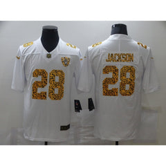 Men's Las Vegas Raiders #28 Josh Jacobs 2020 White Leopard Print Fashion Limited Stitched Jersey 