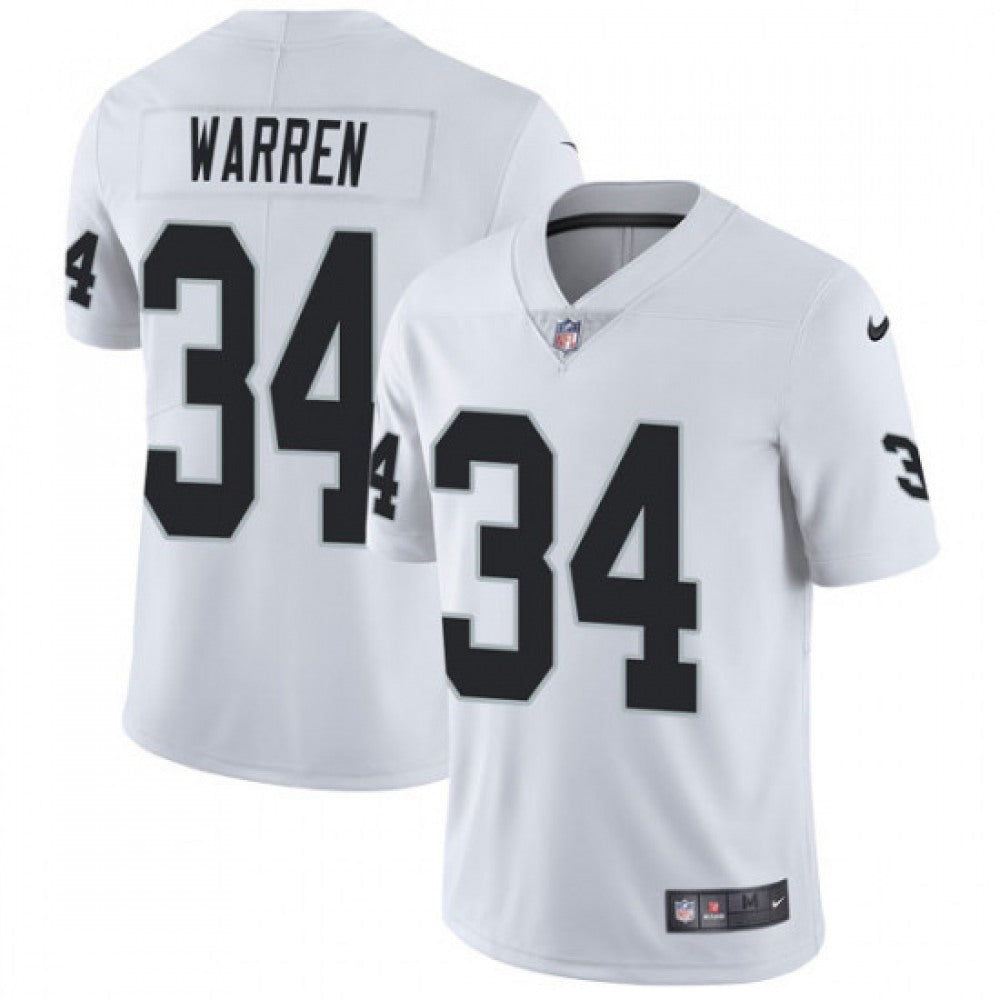 Men's Oakland Raiders #34 Chris Warren White Vapor Untouchable Limited NFL Stitched Jersey 