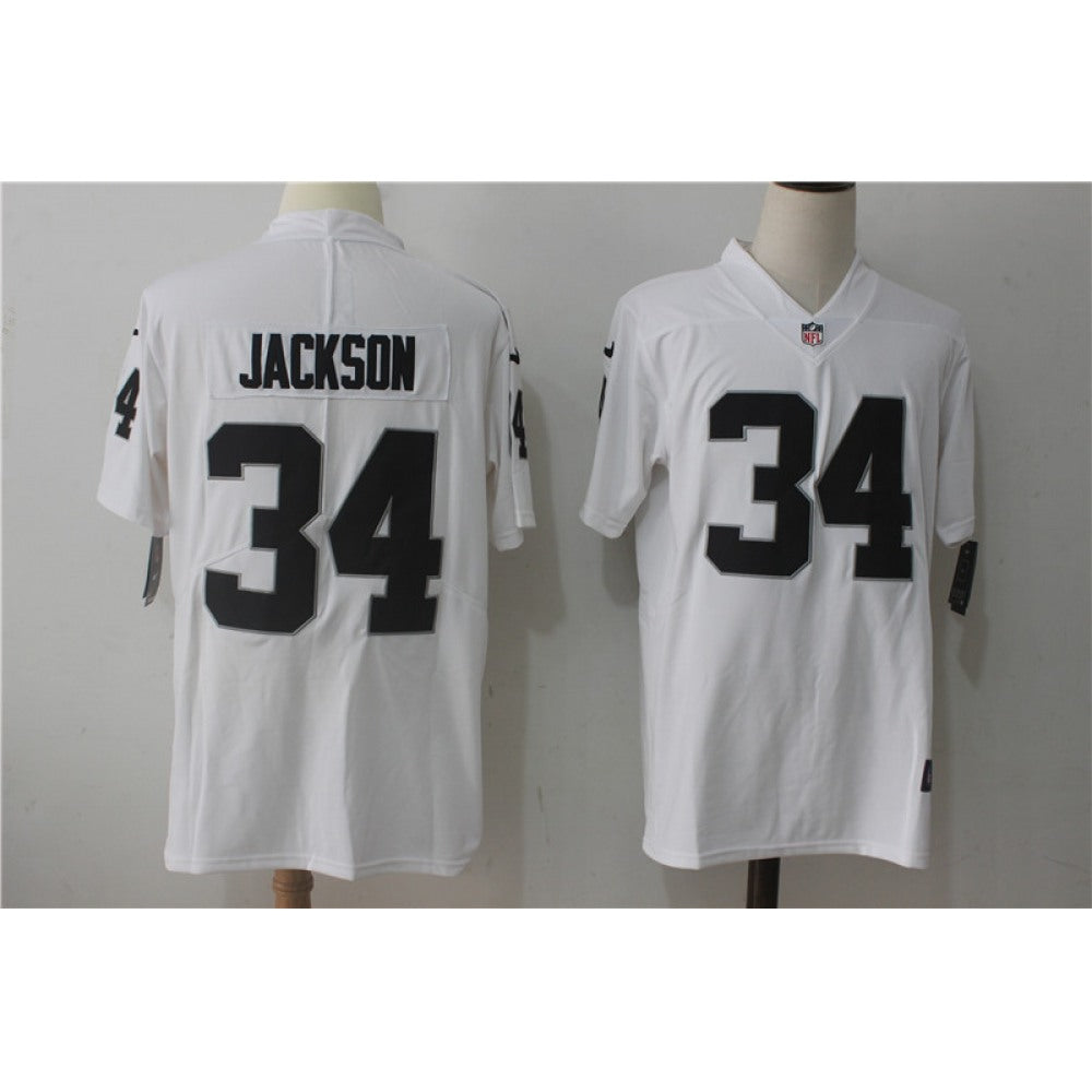Men's Oakland Raiders #34 Bo Jackson White Stitched NFL Vapor Untouchable Limited Jersey 