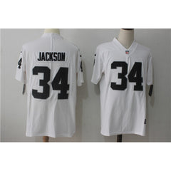 Men's Oakland Raiders #34 Bo Jackson White Stitched NFL Vapor Untouchable Limited Jersey 