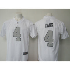 Men's Raiders #4 Derek Carr White Limited Rush Stitched NFL Jersey 