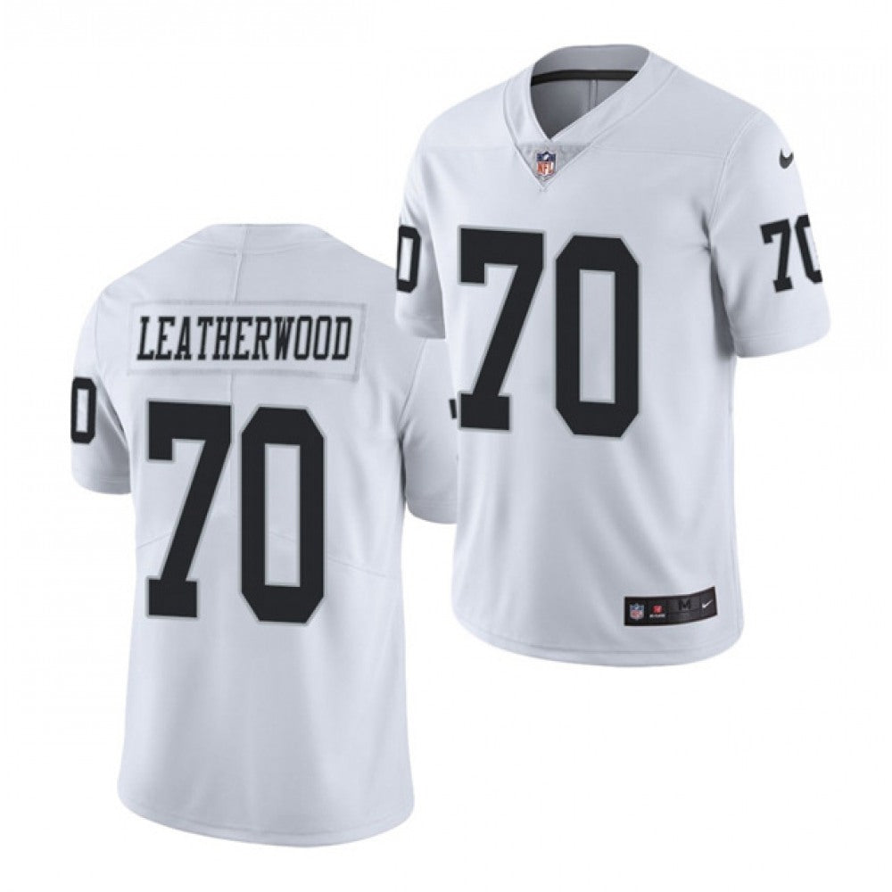 Men's Las Vegas Raiders #70 Alex Leatherwood 2021 NFL Draft White Vapor Untouchable Limited Stitched Jersey 