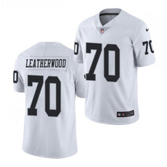 Men's Las Vegas Raiders #70 Alex Leatherwood 2021 NFL Draft White Vapor Untouchable Limited Stitched Jersey 