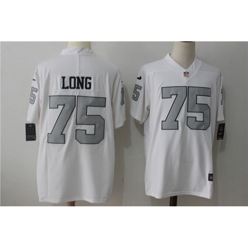 Men's Oakland Raiders #75 Howie Long White Stitched NFL Limited Rush Jersey 