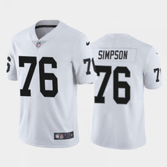 Men's Las Vegas Raiders #76 John Simpson White Vapor Untouchable Limited Stitched Jersey 