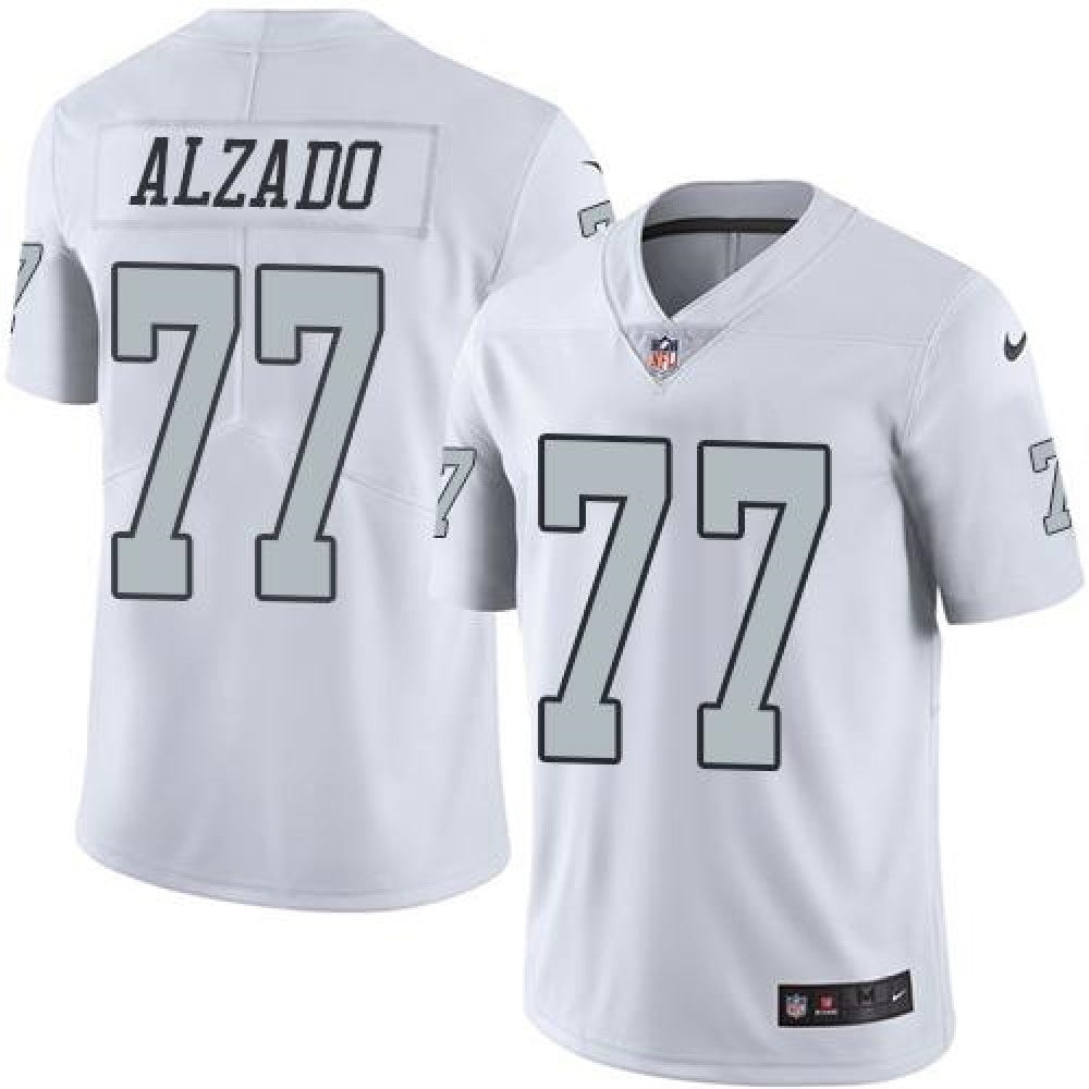 Raiders #77 Lyle Alzado White Men's Stitched NFL Limited Rush Jersey 