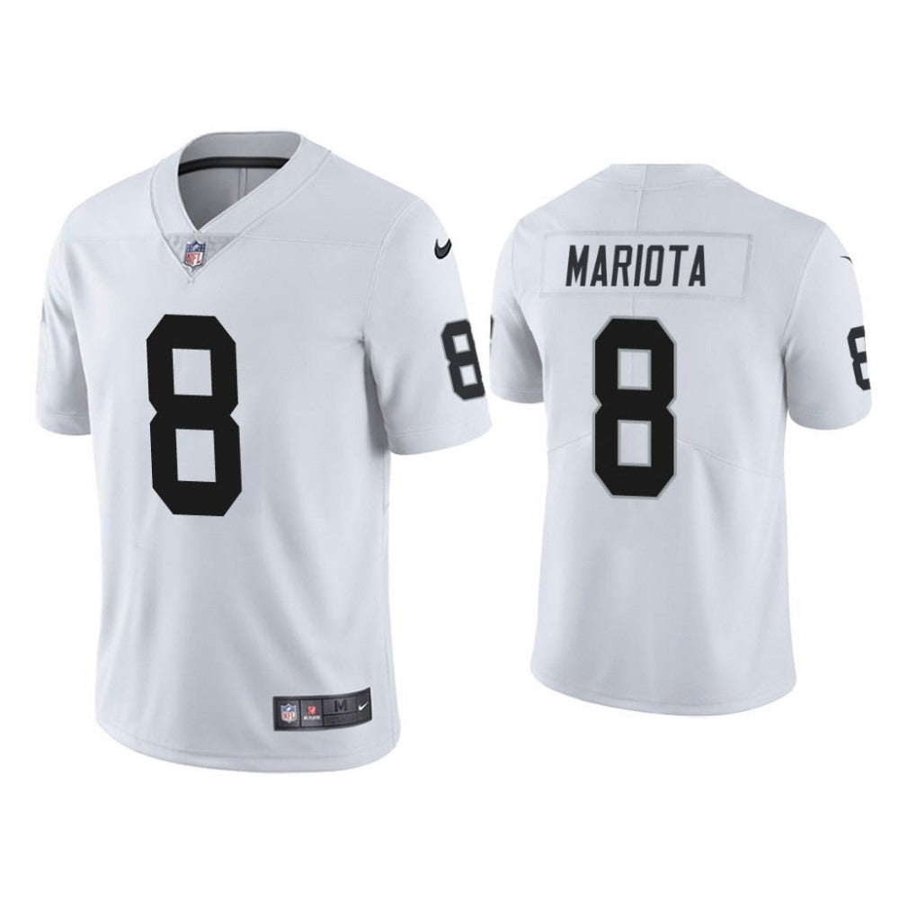 Men's Oakland Raiders #8 Marcus Mariota White Vapor Untouchable Limited Stitched Jersey 