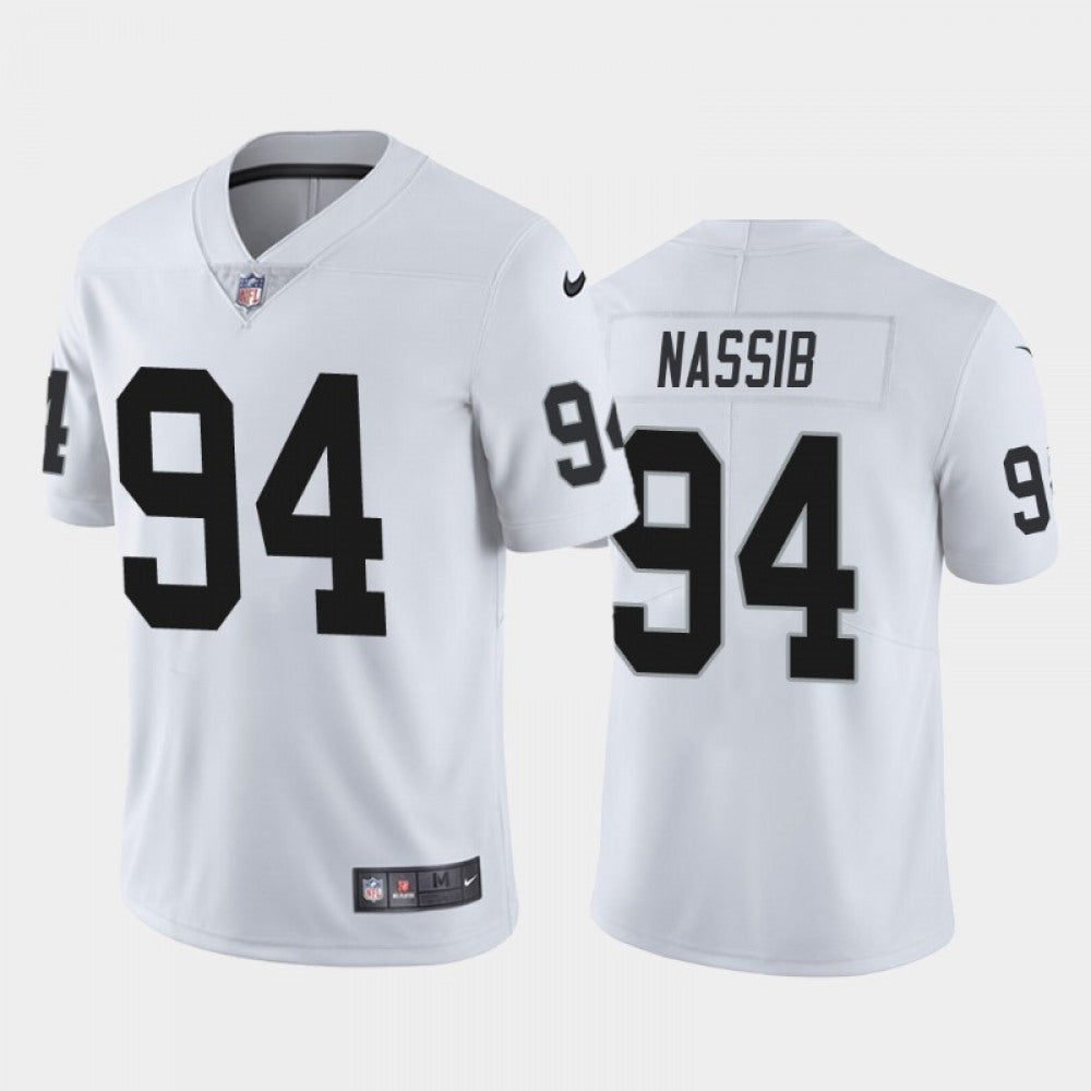 Men's Las Vegas Raiders #94 Carl Nassib White Vapor Untouchable Limited Stitched Jersey 