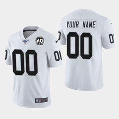 Men's Raiders ACTIVE PLAYER White 2019 100th Season With 60 Patch Vapor Limited Stitched NFL Jersey 