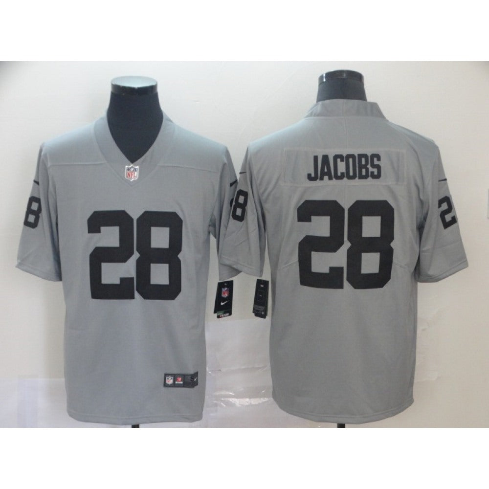Men's Oakland Raiders #28 Josh Jacobs 2019 Gary Inverted Legend Stitched NFL Jersey 