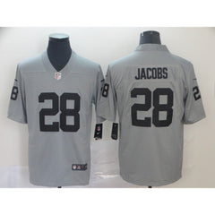 Men's Oakland Raiders #28 Josh Jacobs 2019 Gary Inverted Legend Stitched NFL Jersey 