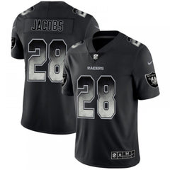 Men's Oakland Raiders #28 Josh Jacobs 2019 Smoke Fashion Limited Stitched NFL Jersey 