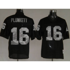 Mitchell and Ness Raiders Jim Plunkett #16 Stitched Black NFL Jersey 