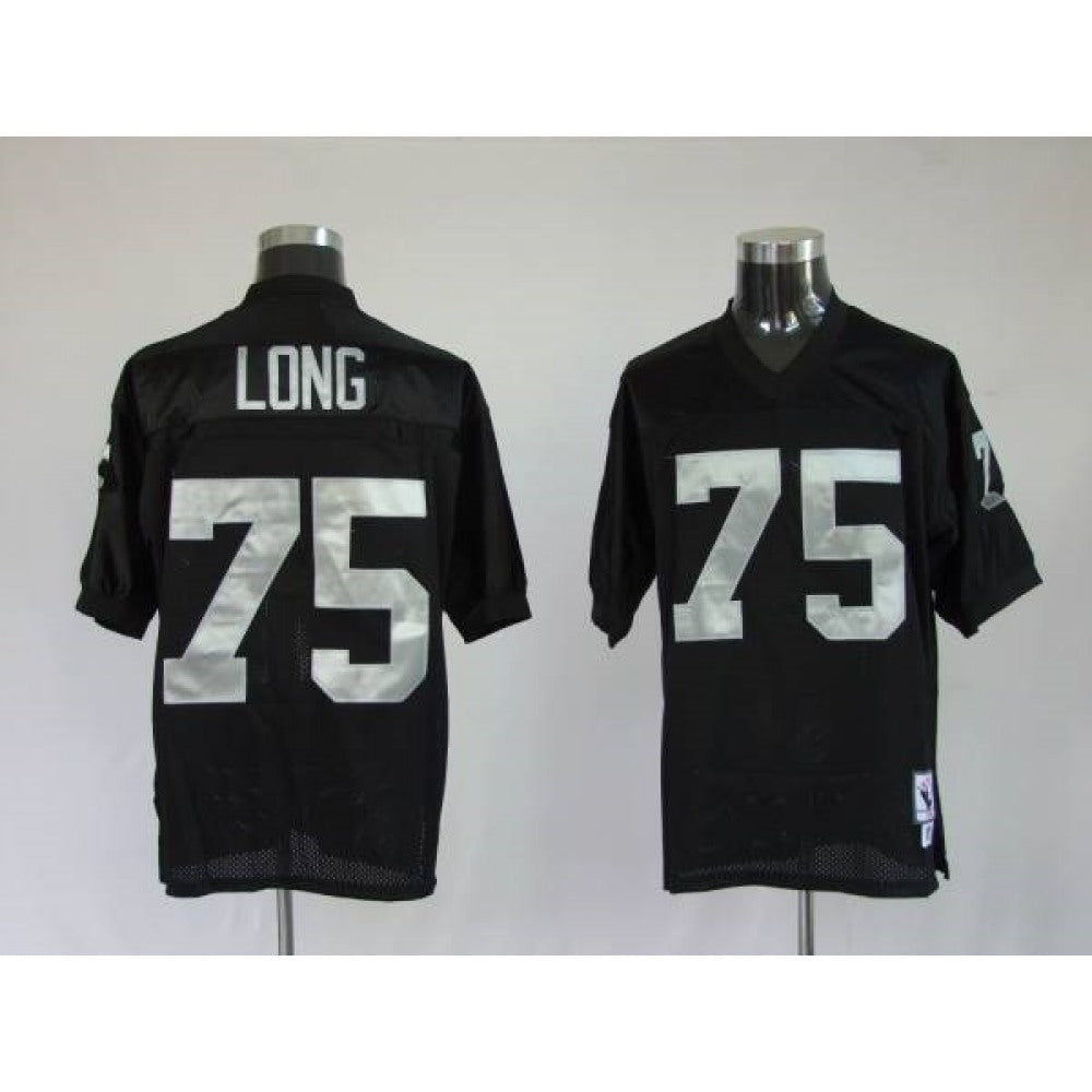 Mitchell and Ness Raiders Howie Long #75 Stitched Black NFL Jersey 