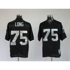 Mitchell and Ness Raiders Howie Long #75 Stitched Black NFL Jersey 