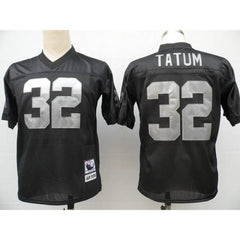 Mitchell and Ness Raiders #32 Jack Tatum Black Stitched Throwback NFL Jersey 