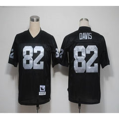 Mitchell And Ness Raiders #82 Al Davis Throwback Black Stitched NFL Jersey 