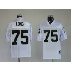 Mitchell and Ness Raiders Howie Long #75 Stitched White NFL Jersey 