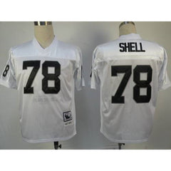 Mitchell and Ness Raiders #78 Art Shell White Stitched NFL Jersey 