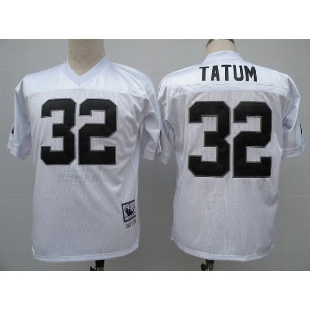 Mitchell and Ness Raiders #32 Jack Tatum White Stitched Throwback NFL Jersey 
