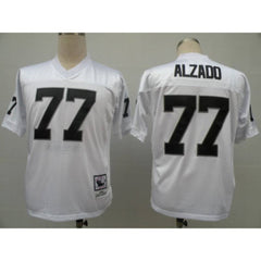 Mitchell and Ness Raiders #77 Lyle Alzado White Stitched Throwback NFL Jersey 