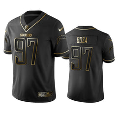 Men's Los Angeles Chargers #97 Joey Bosa 2019 Black Gold Edition Stitched NFL Jersey 