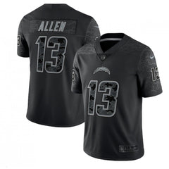 Men's Los Angeles Chargers #13 Keenan Allen Black Reflective Limited Stitched Football Jersey 