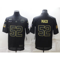 Men's Los Angeles Chargers #52 Khalil Mack Black Salute To Service Limited Stitched Jersey 