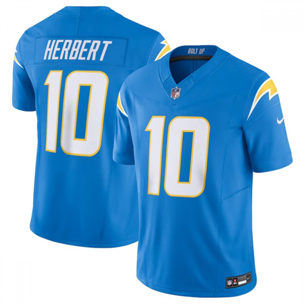 Men's Los Angeles Chargers #10 Justin Herbert Blue 2023 F.U.S.E. Vapor Untouchable Limited Stitched Jersey 