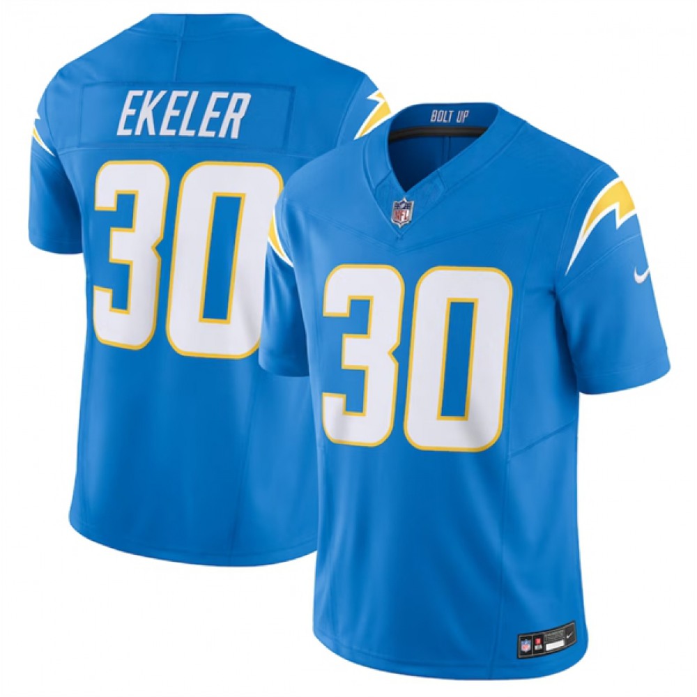 Men's Los Angeles Chargers #30 Austin Ekeler Blue 2023 F.U.S.E. Vapor Untouchable Limited Stitched Jersey 